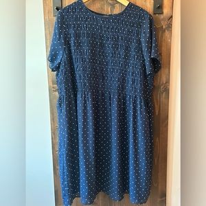 Madewell Blue Polka Dot Dress XL